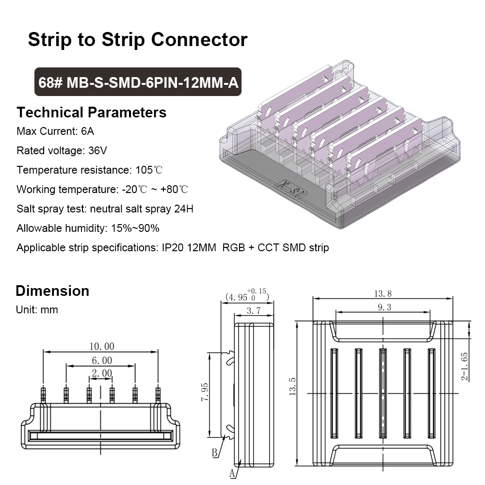 68# MB-S-SMD-6PIN-12MM-A