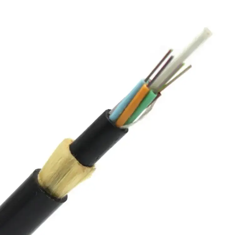 Outdoor ADSS Fiber Optic Cable 1KM Price Per Meter Single Mode Aerial 12 24 48 144 Core Optical Fiber Cable 100m 200m Span