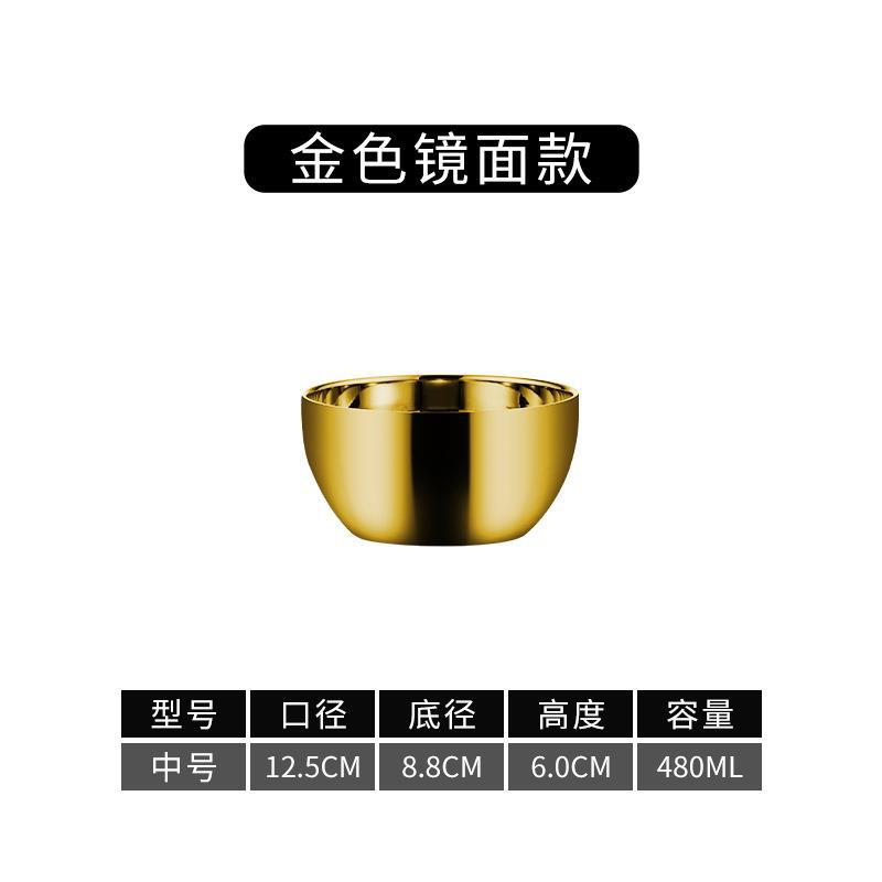 12.5cm square and round bowl (glossy gold)