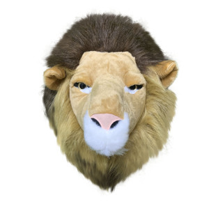 Yüksek kaliteli aslan simülasyon hayvan kafası duvar dekor için gerçekçi dolması hayvan kafası duvar asılı aslan peluş oyuncak - Product Image 1