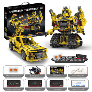 847+pcs Building Block Toys 2.4G Remote Control <strong>Programming</strong> 4 Channel Wifi Stunt <strong>Robot</strong> Toys for Kids Age 6+