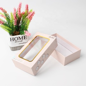 <strong>Custom</strong> Lid and Base <strong>Display</strong> See Through Clear <strong>Window</strong> Boxes Phone Case Packaging Gift <strong>Box</strong> <strong>With</strong> Card Header - Product Image 2