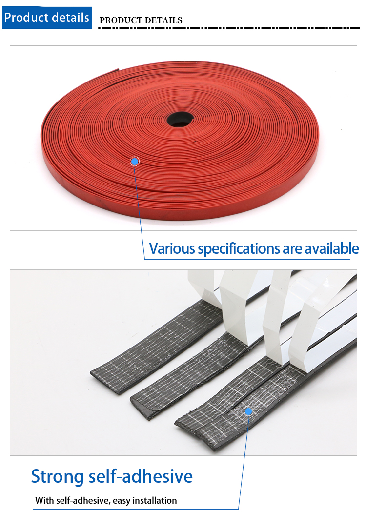 Self-adhesive fireproof expansion type epdm sealing strip door and window expansion rubber sealing strip