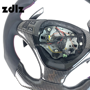BMW 3 serisi için LED karbon Fiber araba direksiyon E82 E84 E87 X1 E90 E92 E93 320i direksiyon vites kürekler ile - Product Image 5