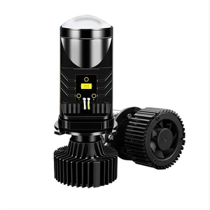 Y6 <strong>80W</strong> Bi Head Projector Auto 16000LM <strong>LED</strong> Headlight Bulb 6000K <strong>White</strong> Light 6000K Color Temperature High Power Mini Lens Aluminum - Product Image 1