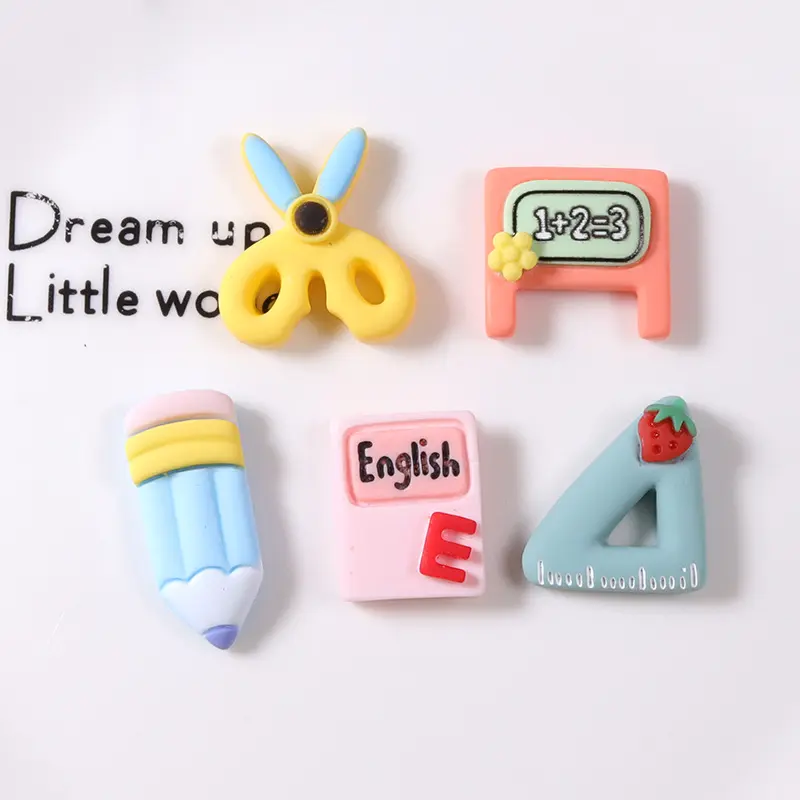 creative school stationery design flat back resin cabochons for diy craft