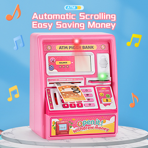 View Larger Image Add to Compare Share Children'<strong>s</strong> Mini Saving Money <strong>Box</strong> <strong>Toys</strong> Coin Bank Fingerprint Password ATM Card Machine <strong>S</strong> - Product Image 3