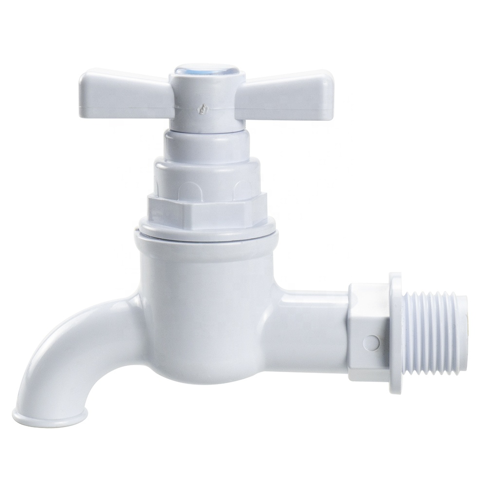 PLASTIC BIB COCK FLAT FAUCET WITH BUTTERFLY HANDLE