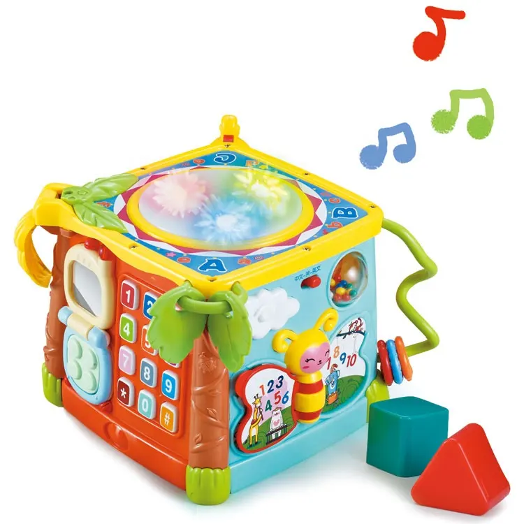Goodway çevre dostu müzik eğitici oyuncak çok fonksiyonlu eğitici bebek aktivite küp için promosyon