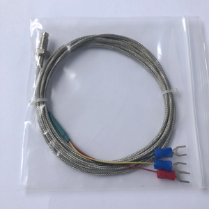 A/B级M6螺钉PT100型温度传感器，带SS编织电缆3根线 - Product Image 4