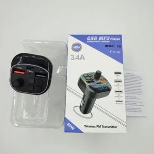 M54 araç kiti FM verici BT ses çift USB araba MP3 çalar Autoradio Handsfree çağrı şarj hızlı On-board şarj güç ekran - Product Image 6