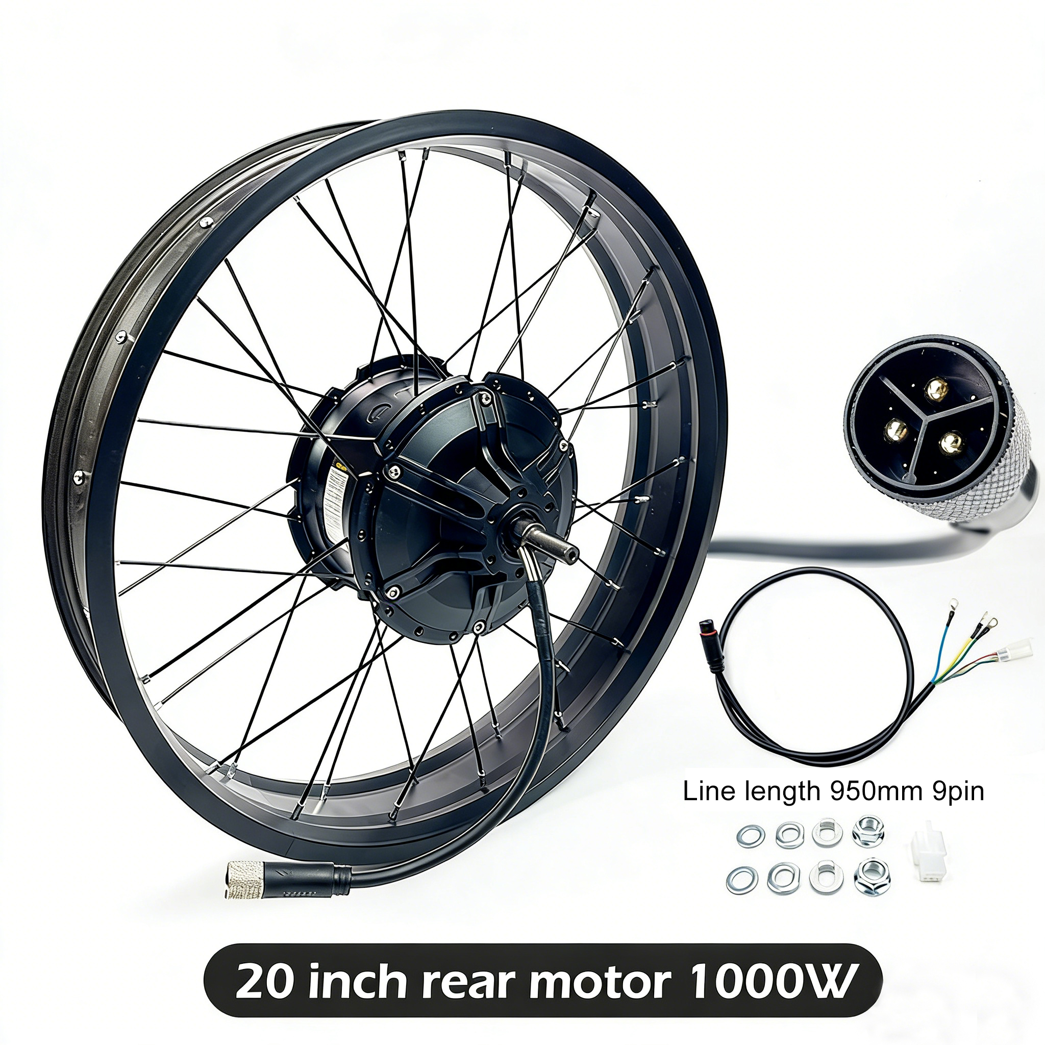 Roue arrière 1000W noire