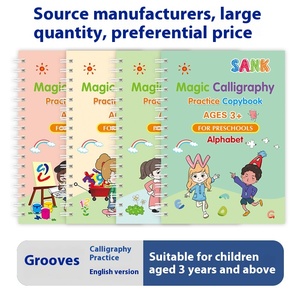 Yeni oluk sihirli kaligrafi çizim eğitim seti sınır ötesi okul öncesi geçiş betiği 5-7 yaş arası çocuklar için kağıt - Product Image 4