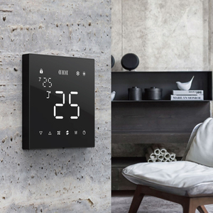 Schermo di tocco pieno di Condizionatore D'aria Centrale Programmabile Riscaldamento e Ventola Di Raffreddamento Unità di Zigbee Termostato - Product Image 2