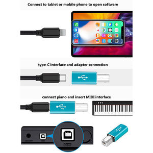 Adaptador USB tipo C hembra a USB B macho, escáner portátil para impresora de nueva condición, convertidor MIDI, salida de corriente directa - Product Image 6