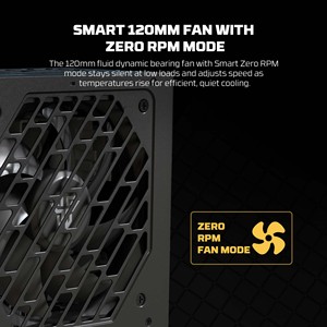 Fantech PSG850M altın verimlilik 850W tam modüler güç aktif PFC akıllı 120mm Fan çok koruma 12v PC güç kaynağı - Product Image 5