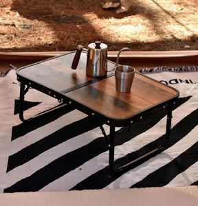 HISPEED yatak odası Modern küçük yurt siyah kahvaltı hizmet ahşap katlanabilir dizüstü yatak tepsisi masası - Product Image 5