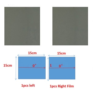 10*10CM 15*15CM Quadratische kreisförmige polarisierte 3D-Filme, nicht klebende kreisförmige Polarisator filter Folien blätter für linke und rechte Augen - Product Image 3