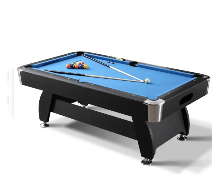 Table de billard noire huit 3 en 1 de style américain de 7 pieds de large pour adultes en vente