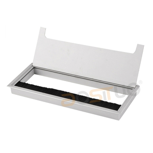 办公室工作站定制尺寸铝翻转线组织器盒桌面矩形电缆索环 - Product Image 1