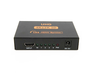 UHD 4Kx2K 3D 1x4 HDMI Splitter Converter <strong>1</strong> <strong>Input</strong> <strong>4</strong> <strong>Output</strong> HDMI <strong>1</strong>.<strong>4</strong> Spliter <strong>Switcher</strong> HDCP Dual Display for PS3 HDTV DVD