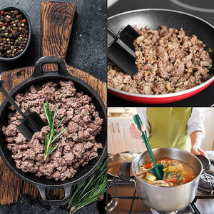 厨房家用小工具碎牛肉切碎机混合研磨捣碎锅铲肉绞碎刮刀肉捣碎器