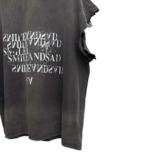 Áo thun nam <span class=keywords><strong>Finch</strong></span> Garment in theo yêu cầu, chất liệu 100% cotton, kiểu dáng xẻ gấu thô, không tay, kiểu dáng cũ kỹ, in hình mùa hè - Product Image 2