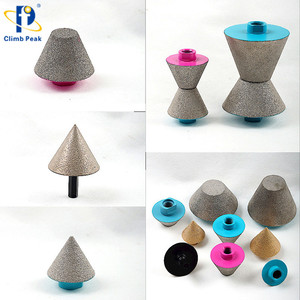 M14 Adaptador Cone Forma Vacuum Brazed Diamond <span class=keywords><strong>Core</strong></span> Broca Bevel Edge Milling Tool para Mármore Granito Telha Porcelana