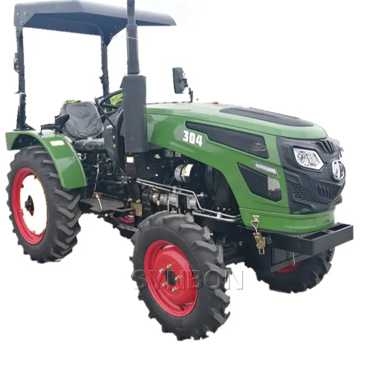 Mini Tractor de rueda para agricultura, máquina agrícola pequeña de 30hp, 4x4, motor de potencia diésel, CE, gran oferta