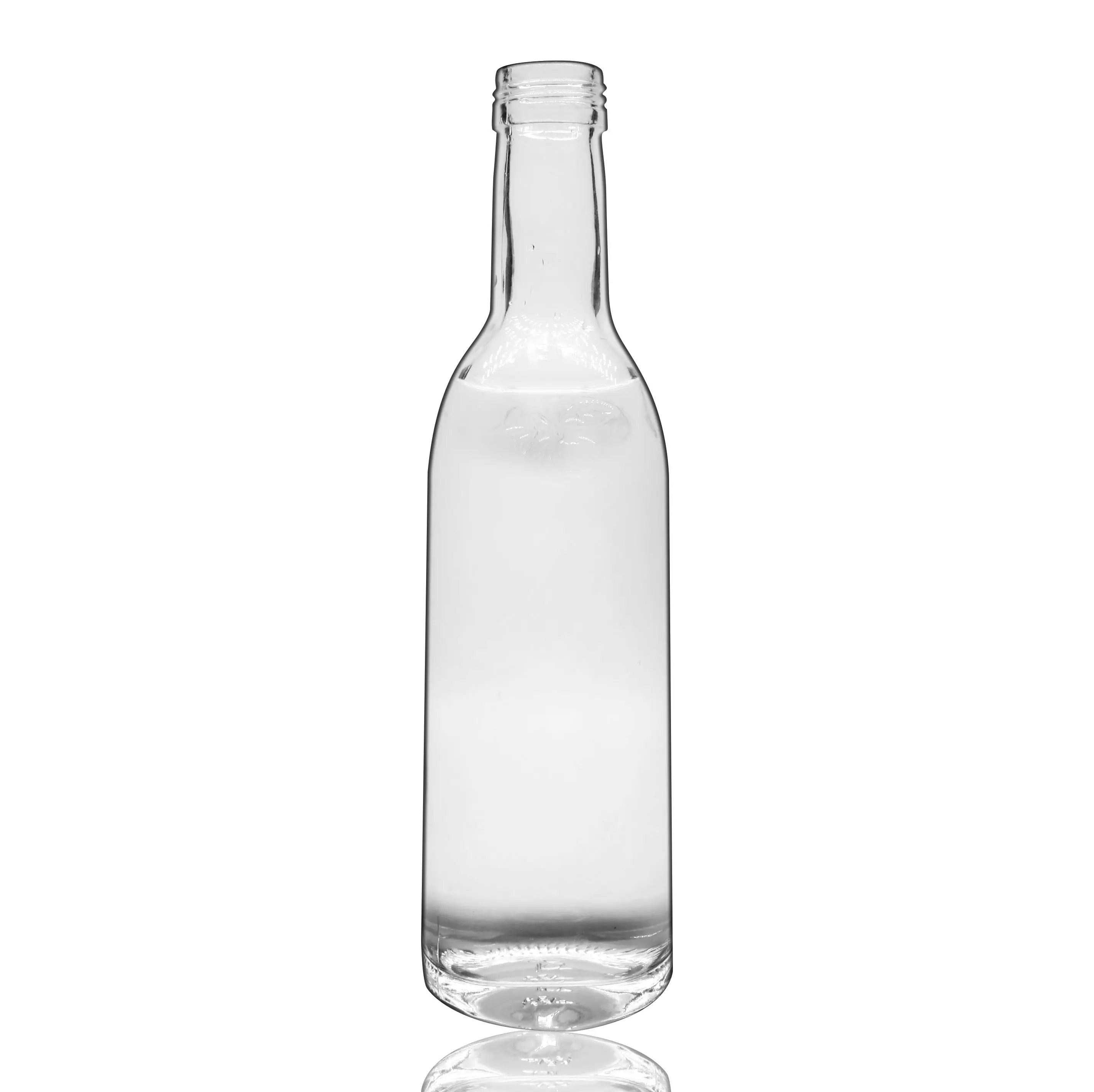 Wasser flasche anpassen runde Glasflasche Sprudel wasser flasche 500ml