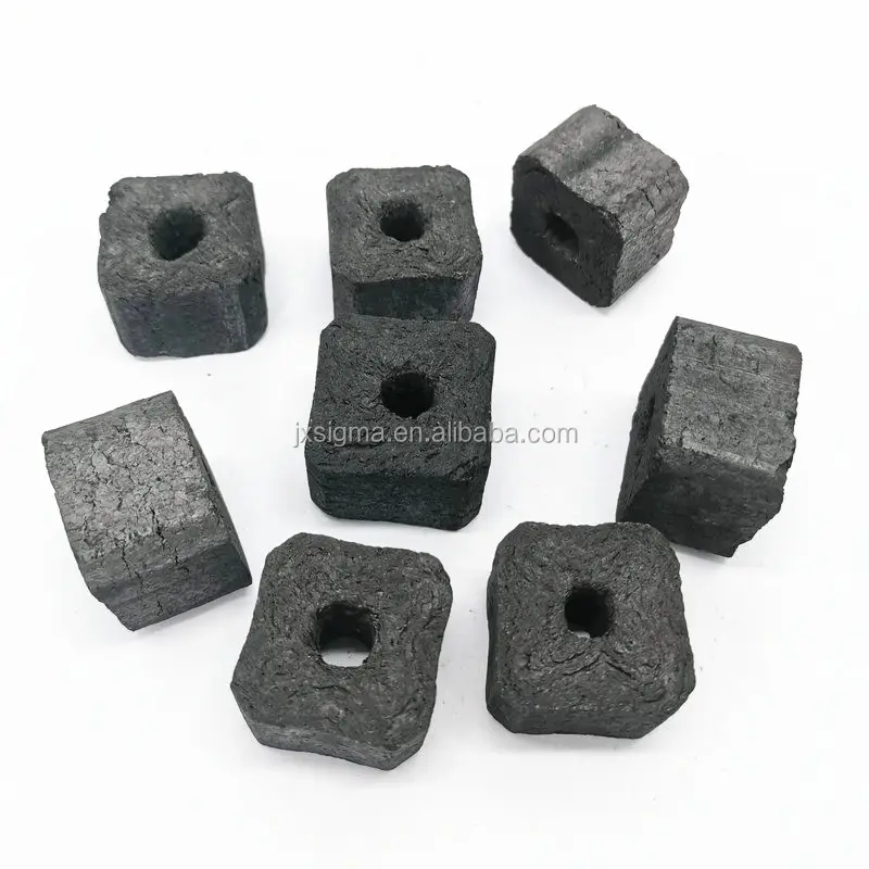 Long burning time white ash odorless smokeless cube bamboo charbon chicha hookah shisha charcoal long lasting