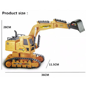 Uzaktan kumanda ekskavatör oyuncak küçük 10 kanal uzaktan kumanda simülasyon şarj iş makinesi ile müzik ve aydınlatma - Product Image 6