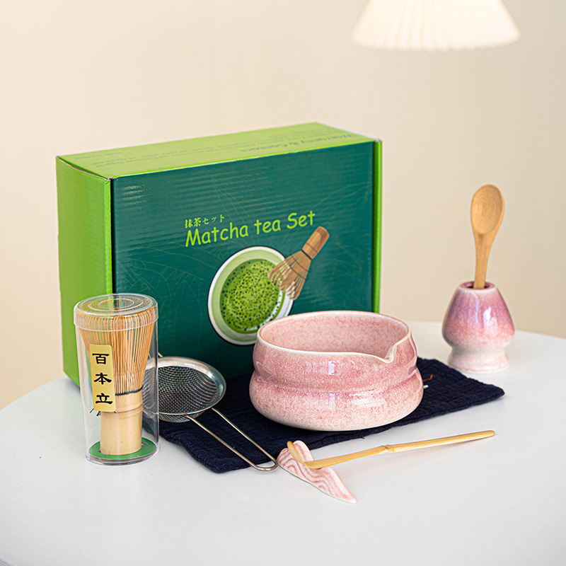 8Pcs Cute Purple Matcha Set