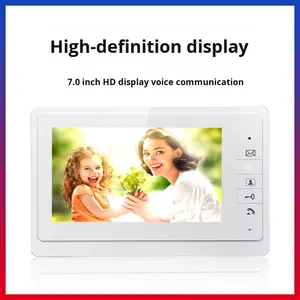Videoportero HD de 7 pulgadas, aplicación de timbre, sistema de Control de acceso electrónico de vigilancia del hogar para teléfonos de puertas de villas - Product Image 4