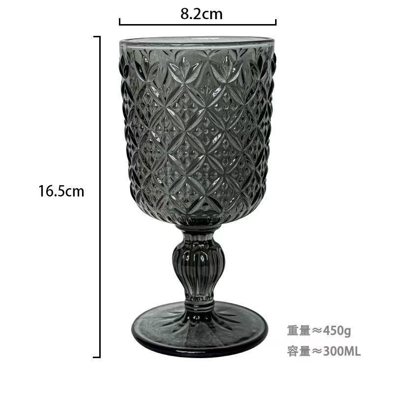 Grey candy large wine glass