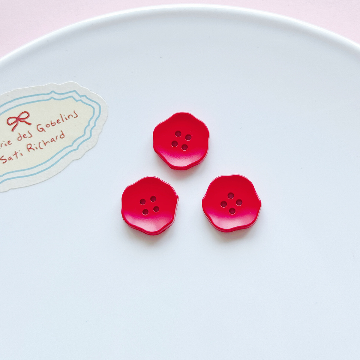 Acrylic big red button 17*17mm