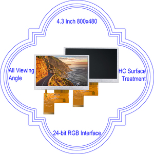 4.3 pollici TFT LCD 800x480 risoluzione 24 BIT interfaccia RGB - Product Image 1