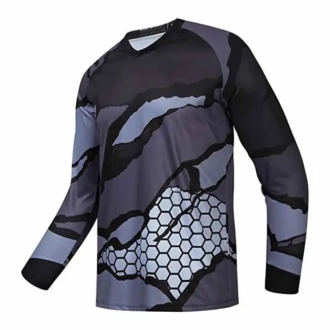 Maglia da ciclismo Downhill maglia da corsa da uomo manica lunga MTB abbigliamento da bicicletta camicia da bici moto S-4XL