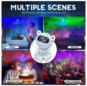 Popular Sitting Astronaut Multi-color Pattern <strong>Star</strong> Projector <strong>LED</strong> Night Light With Bluetooth Speaker - Product Image 4