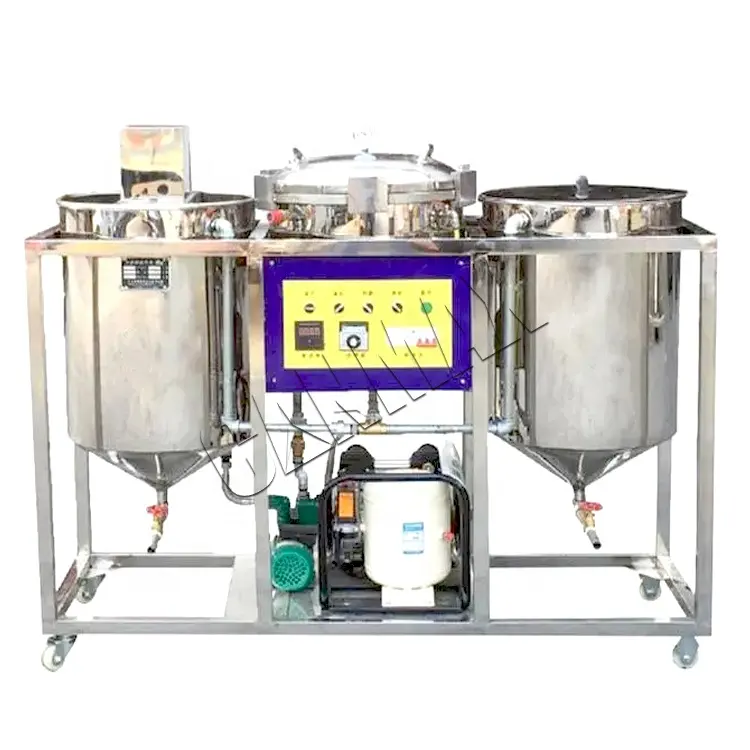 Con funzione di Winterization soia raffinata da cucina palma piccola scala raffineria grezza olio di cocco macchina di raffinazione