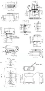 高品质16p防水USB C母连接器IPX7立式SMT型USB防水母连接器 - Product Image 3