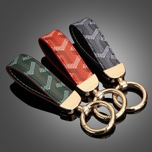 Fashionable UV Printed Keyholder Keychain with Light Metal Keyring Car Brand Zinc Alloy PU Leather Keychain for <strong>Keys</strong>