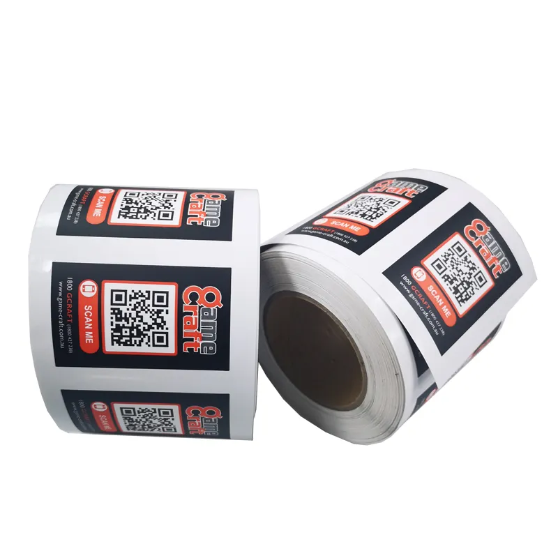 Aangepaste Lijm Pakket Wasbare Barcode Kleding Kaars Afdrukken Genummerd Qr Code Huisdier Vinyl Pvc Papier Sticker Labels Afdrukken