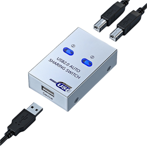 Yazıcı 2 port USB otomatik anahtarı USB 2.0 paylaşımı Splitter dönüştürücü için 4 2 adet payı USB çevre birimleri yazıcı USB2.0 HUB kutusu - Product Image 2
