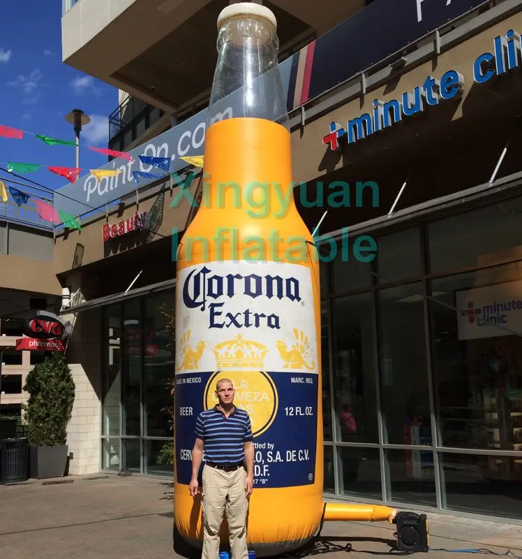 Werbung riesigen aufblasbaren corona flasche, 8m aufblasbare corona bier flasche für werbung