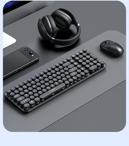 Nuevo teclado Retro inalámbrico Bluetooth Mini teclado para tableta iPad Vintage máquina de escribir Punk Bluetooth teclado y ratón Android - Product Image 4