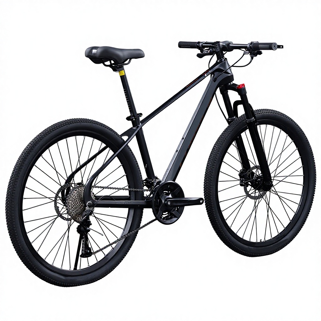 Black hardtail mountain bike