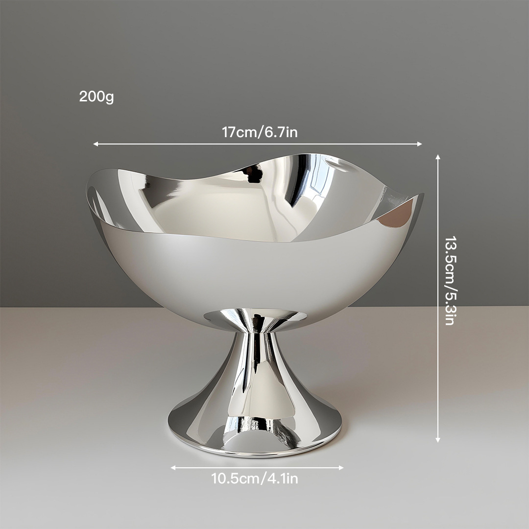 Electroplated Silver - Small Flower-Shaped Tray