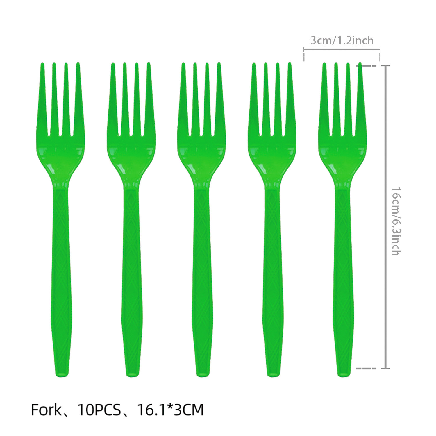 Green fork 10pcs