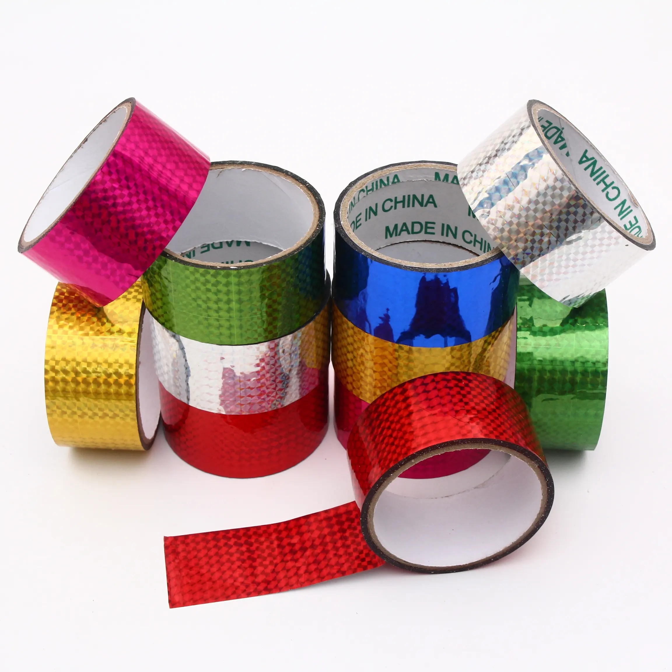 カラフルな装飾テープ点滅ギフトパッキング装飾ホログラムレーザーテープDIY装飾反射テープ